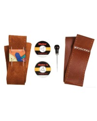Kit pour revêtir une barre à roue de cuir marron