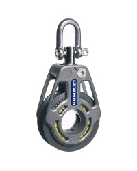 Poulie simple Racing LEWMAR 80mm pour corde 6/12mm - grise