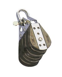 Poulie triple billes fixe + manille pour corde de 10 - 38 mm de réa