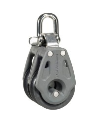 Poulie double série control 30mm pour corde 4/8mm - noire