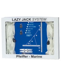 Kit lazy jack jusqu'à 40 pieds (bouts en nylon, 6 poulies, renvois et 2 taquets COINCEUR)