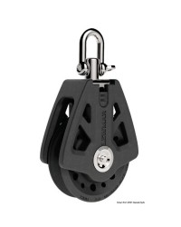Poulie simple LEWMAR Ø60mm pour corde 8/10mm -noire