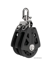 Poulie double LEWMAR Ø50mm pour corde 6/10mm - noire