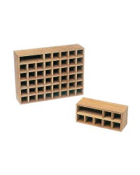 Rangement casiers en teck pour 7 pavillons 26x11x10,5cm