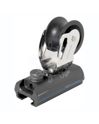 Chariot de génois avec poulie LEWMAR 120mm avec bloqueur pour voilier jusqu'à 16M