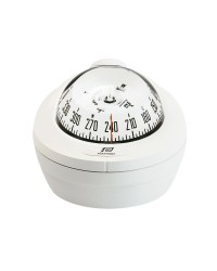 Compas Offshore 75 éclairé mini-fût horiz., blanc, rosace blanche