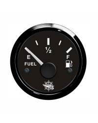 Jauge de carburant GUARDIAN 240-33 ohms cadran noir, lunette noire
