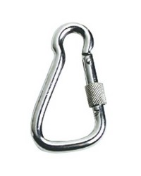 Mousqueton asymétrique sans oeil avec vis de sécurité ø11 mm