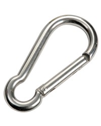 Mousquetons en inox AISI 316 avec fermeture sans saillie ø6 mm