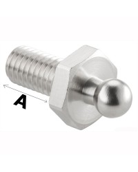 Attache mâle avec vis et écrou. Longueur A 10 mm - par 5