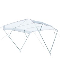 Bimini 4 arceaux alu - blanc - h 140 cm - 220 à 230 cm