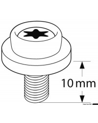 Bouton universel CAF-COMPO noir - filet métrique