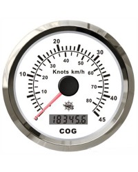 Speedomètre/boussole GPS GUARDIAN blanc-argentée
