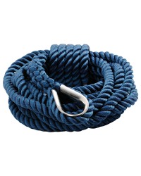 CORDAGE 3 torons avec cosse inox ø12 mm - 6 M - bleu navy 06.443.31