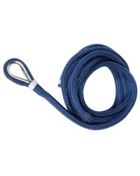 Bosse d'amarrage double tresse avec épissure ø14 mm X 9 M - bleu marine