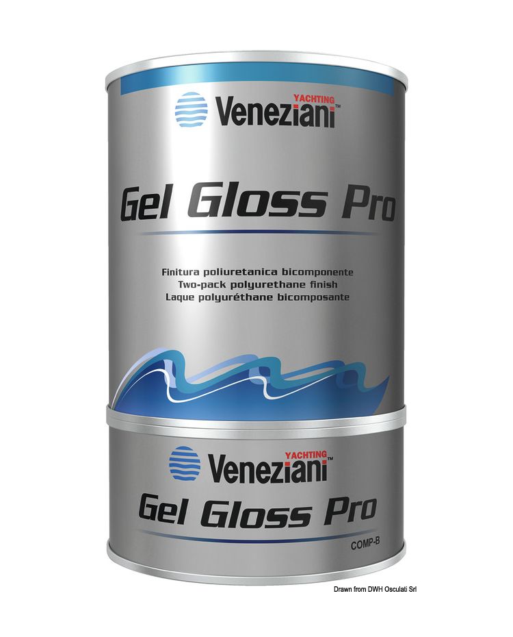 Peinture polyuréthane 2 composants Gel gloss 0,75L gris