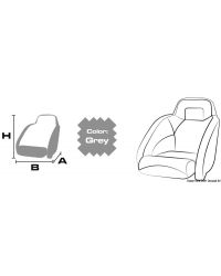 Couvre-siège biplace en tissu 53x90x89cm gris 300D