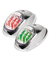 Feu de navigation Evoled pour paroi inox rouge et vert 112,5°