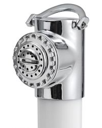 Douche à bouton avec tuyau PVC 2,5M blanc