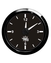 Horloge à quartz GUARDIAN cadran noir, lunette noire