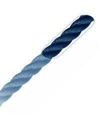 Cordage 3 torons en polyester bleu ø6 mm