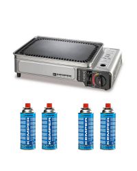 Pack plancha avec 4 cartouches de gaz