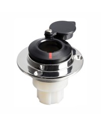 Base nylon noire pour hampe droite à encastrer inox - 2 plots