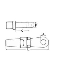 Terminal p. épissures à œil AISI 316 Ø 10 mm