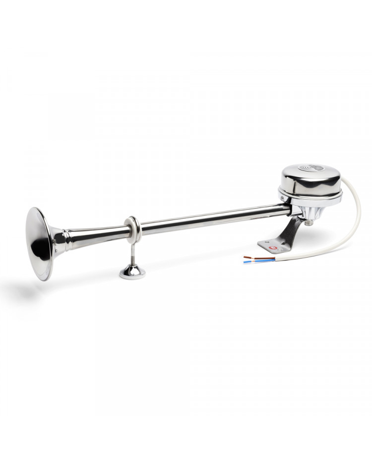 Klaxon - Avertisseur électrique inox - 1 trompe - 370 Hz Klaxon - Avertisseur électrique inox - 1 trompe - 370 Hz