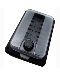 Boîte porte-fusibles à fiche étanche - 10 fusibles + LED témoin