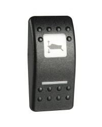 Bascule pour interrupteur polycarbonate (B) noir Carling Switch Contura II - pour interrupteur noir rigide - pompe WC