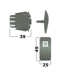 Interrupteur (ON) ressort - OFF LED blanches - 12V - 2 terminaux