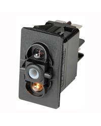 Interrupteur CARLING SWITCH Contura II LED Blanche 12V. ON-OFF-(ON) 4 terminaux