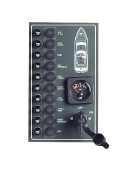 Tableau électrique étanche 10 interrupteurs fusibles standards 15A - 270x160mm