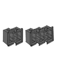 Supports pour interrupteur Carling switch noir - borne terminale D/G
