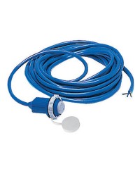 Câble avec prise de quai surmoulée 50 A bleu - 10 mètres