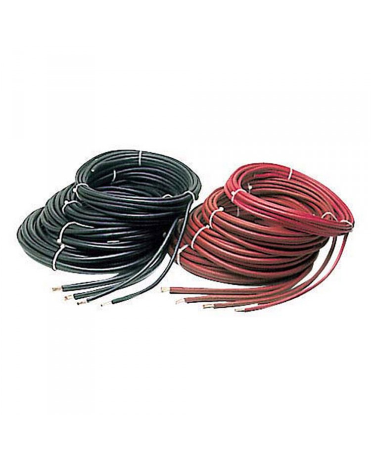Câble De Batterie 100 Cm - Section 10 Mm² - Cuivre Flexible Avec Cosses à œillets M6 - Pour Voiture, Moto, Bateau, Solaire