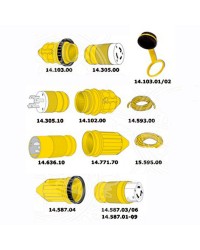 Câble électrique spécial eau de mer 3 x 6 mm² jaune