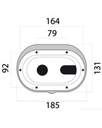 Coffret douche et mélangeur + porte neutre - oval - sortie transversale