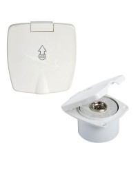 Prise d'eau pour lavage de pont encastré New Edge chromé