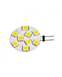 Ampoule 9 LED SMD culot G4 12/24V Fixation latérale