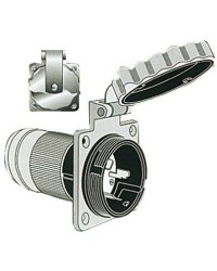 Prise Marinco inox tripolaire contacts mâles