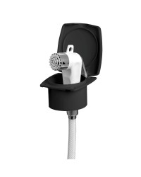 Coffret douche New Edge noir avec douche Boris - tuyau PVC 2,5 M