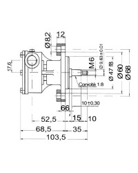 Pompe Nauco ST139/FPR039 ref 29470-2431 Jabsco