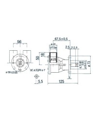 Pompe NAUCO modèle ST143/FPR043, bridée pour Nanni ref 29500-1501 Jabsco