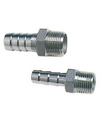 Raccord annelé mâle inox 1''1/2 x 40 mm