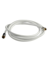 Tuyau de douche armé EPDM en nylon 4 m - blanc