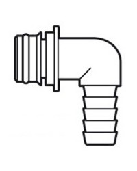 Embout 90° Ø 19 mm pour raccords express à gachette EUROPUMP