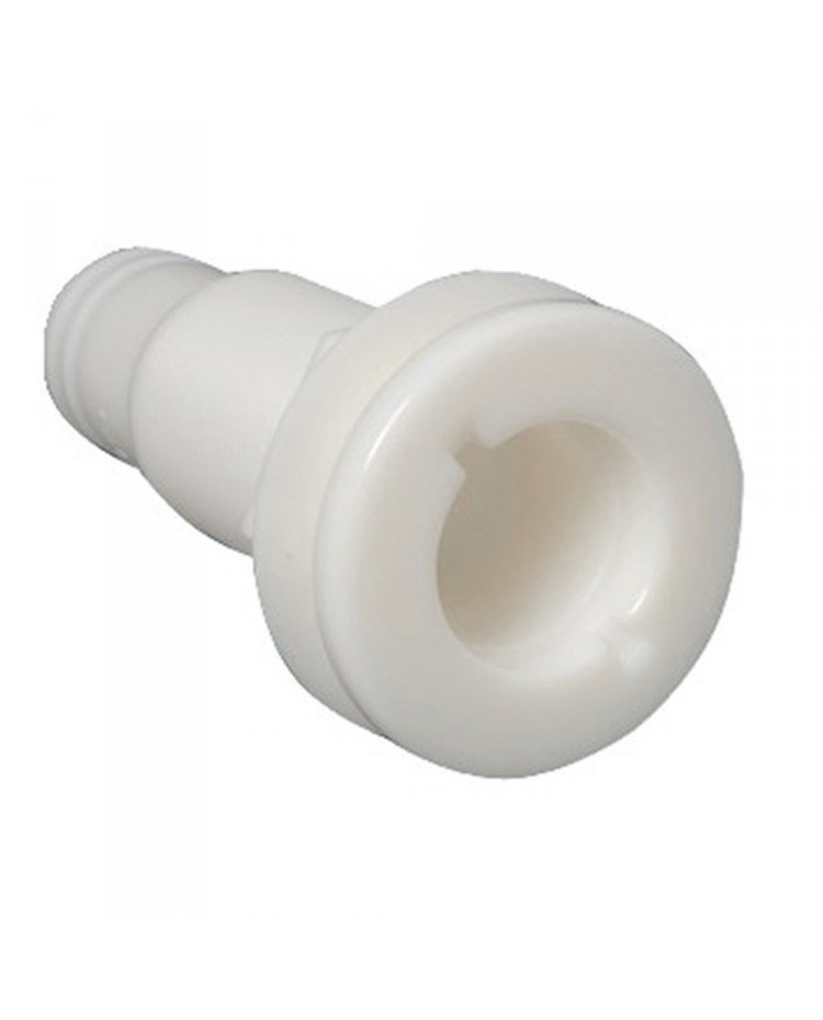 Passe-coque Fileté Plastique Blanc 1/2