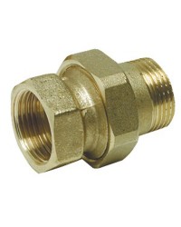 Raccord 3 pièces droit fermeture sphéro-conique et anneau 1''1/2